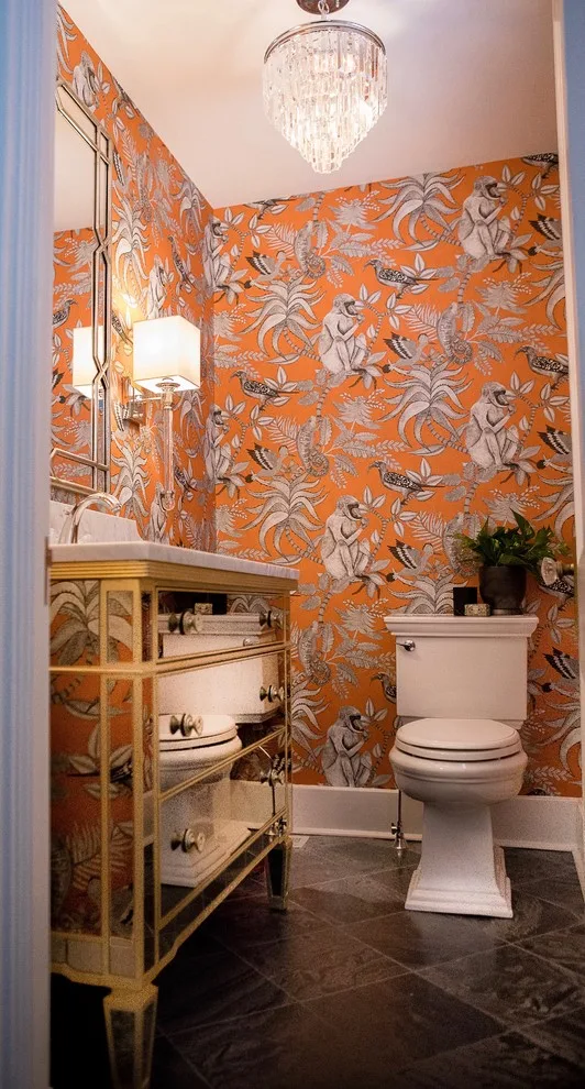 Glamorous Powder Room by MadDesigns Kitchen, Bath, Interiors - Photo 8