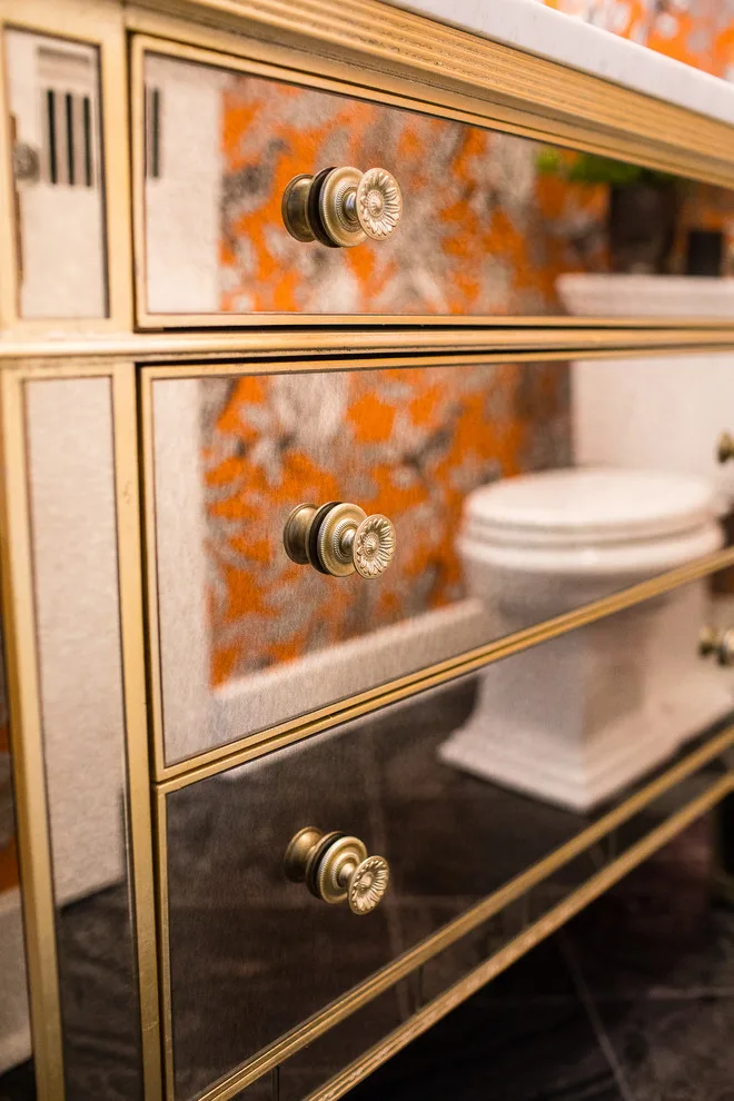 Glamorous Powder Room by MadDesigns Kitchen, Bath, Interiors - Photo 10
