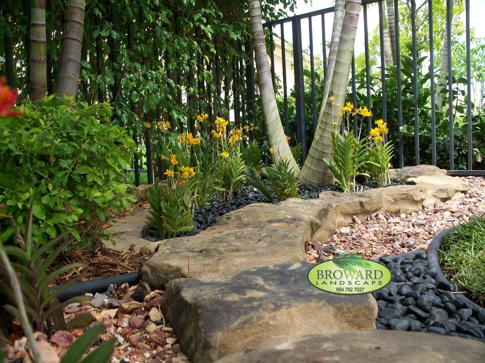 Stone Landscape Rock Border Walls by Broward Landscape, Inc. - Photo 13