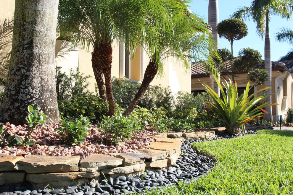 Stone Landscape Rock Border Walls by Broward Landscape, Inc. - Photo 18