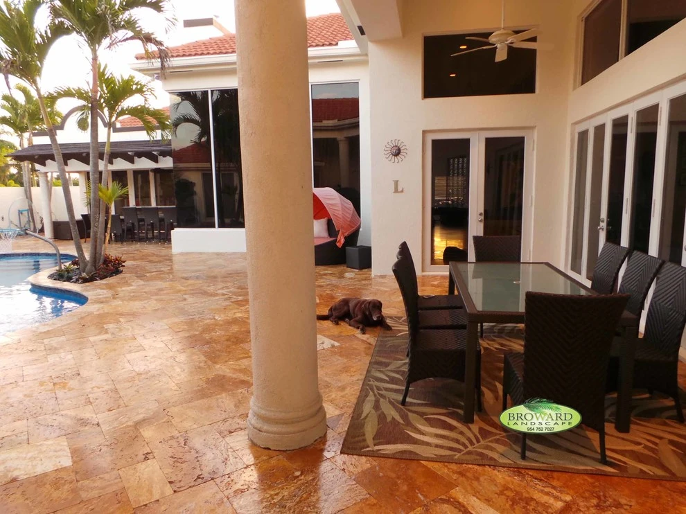 Pergola & Fire Table with Sitting Area, Sunrise FL by Broward Landscape, Inc. - Photo 3