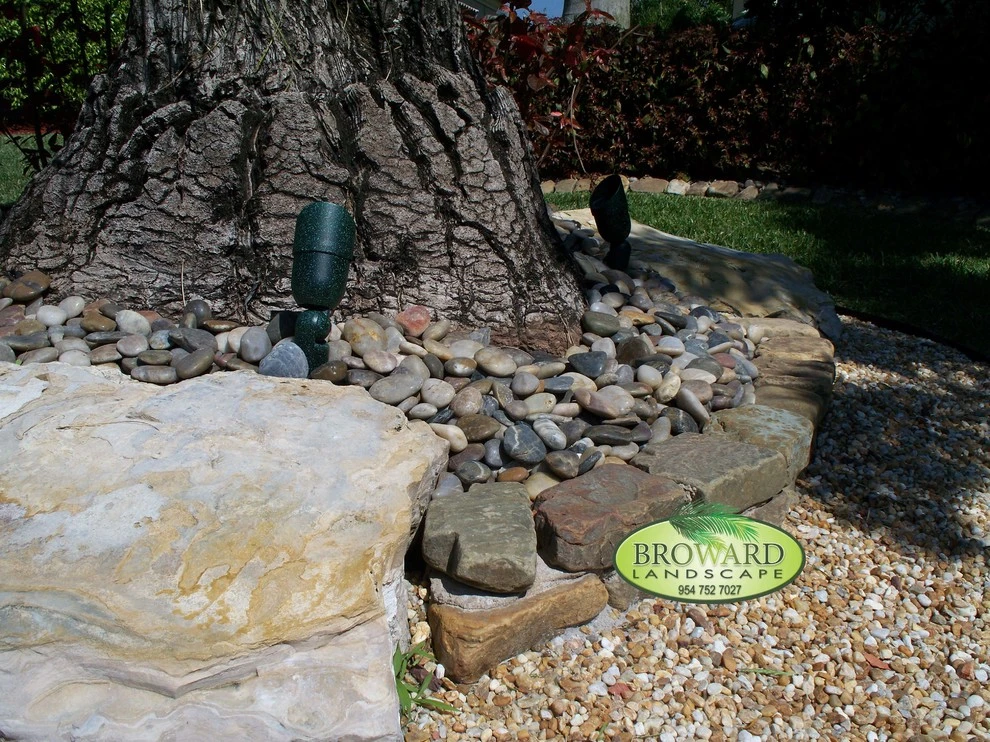 Stone Landscape Rock Border Walls by Broward Landscape, Inc. - Photo 7