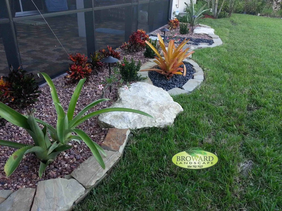 Stone Landscape Rock Border Walls by Broward Landscape, Inc. - Photo 2