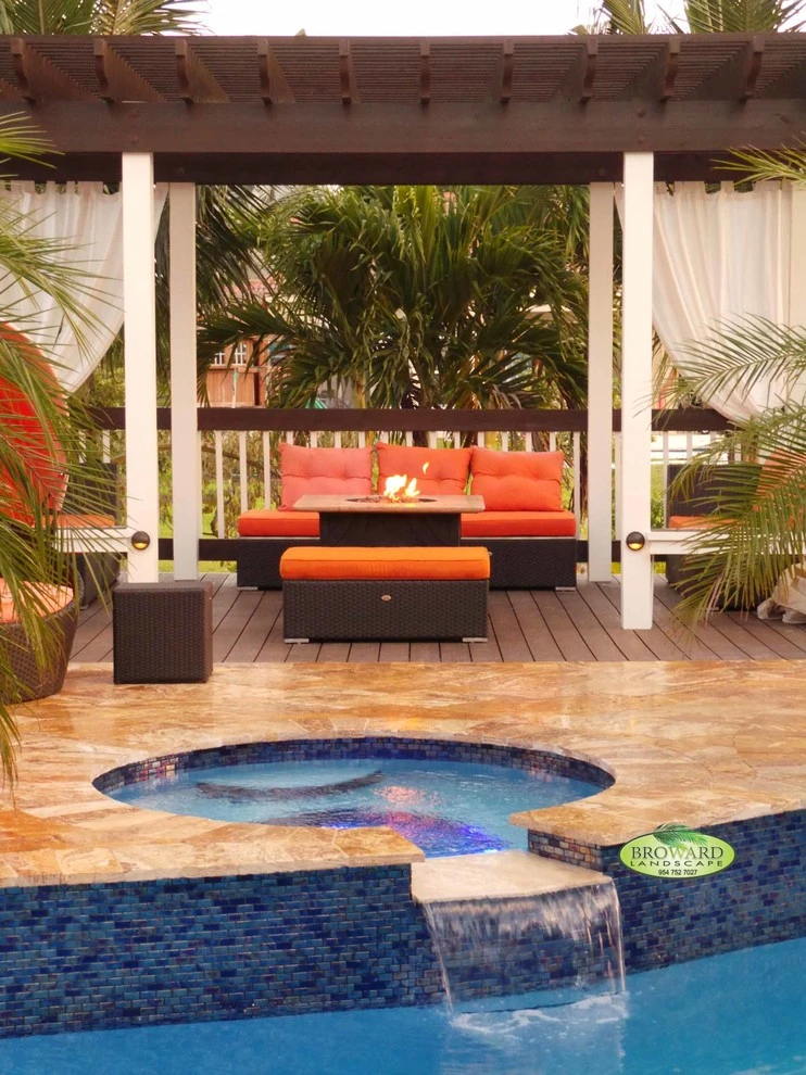 Pergola & Fire Table with Sitting Area, Sunrise FL by Broward Landscape, Inc. - Photo 7