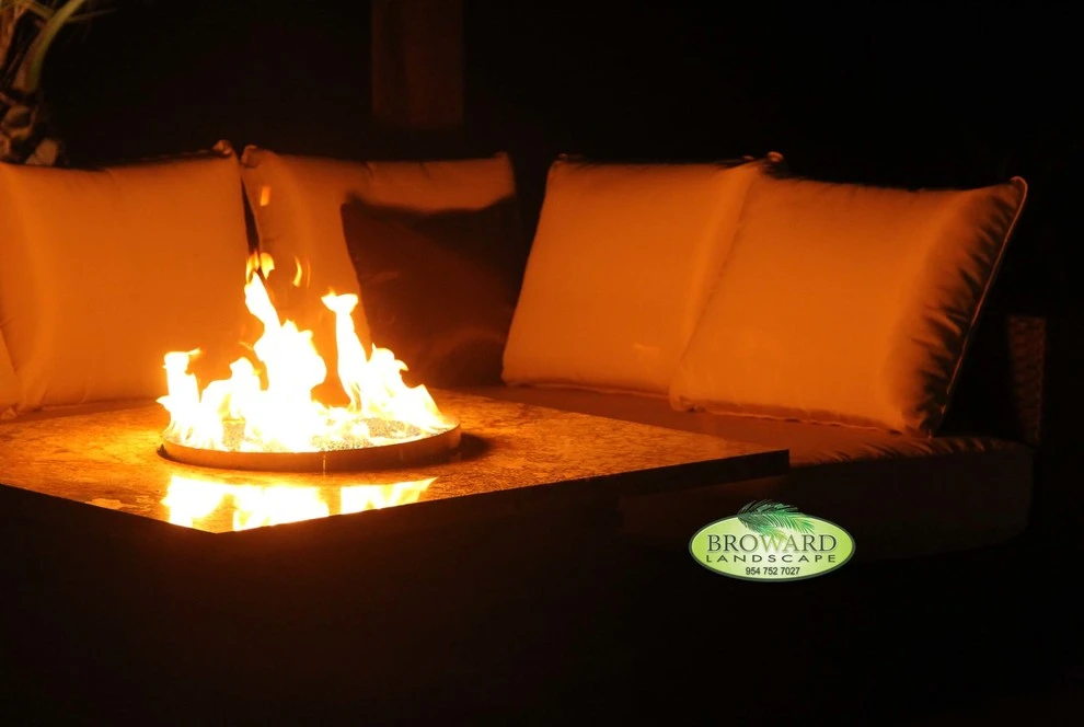 Pergola & Fire Table with Sitting Area, Sunrise FL by Broward Landscape, Inc. - Photo 5