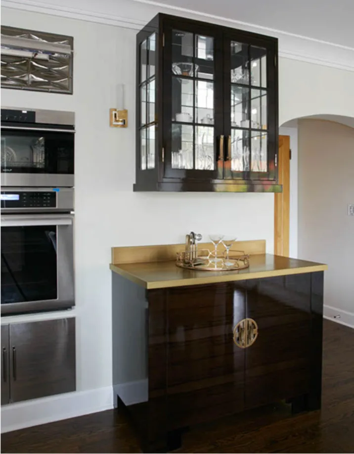 Contemporary Exotic Wood Kitchen in River Forest by Denise Hauser Design Co. - Photo 4