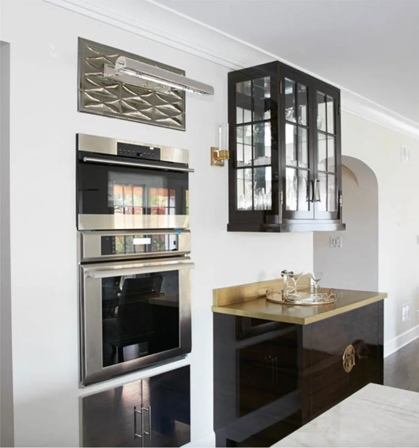 Contemporary Exotic Wood Kitchen in River Forest by Denise Hauser Design Co. - Photo 11