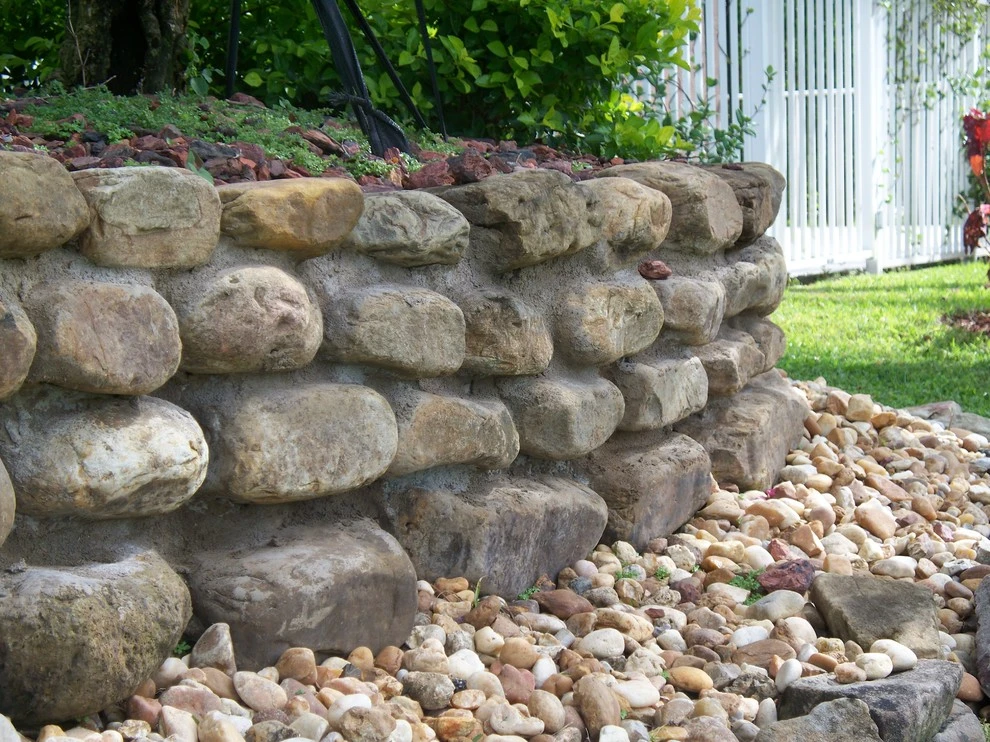 Stone Landscape Rock Border Walls by Broward Landscape, Inc. - Photo 9