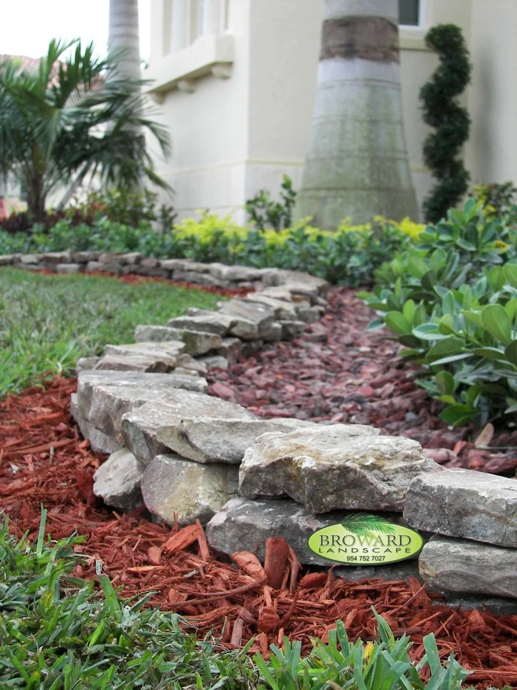 Stone Landscape Rock Border Walls by Broward Landscape, Inc. - Photo 22