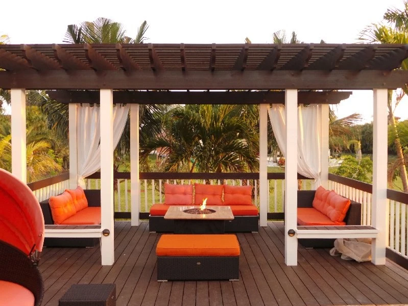 Pergola & Fire Table with Sitting Area, Sunrise FL by Broward Landscape, Inc. - Photo 2