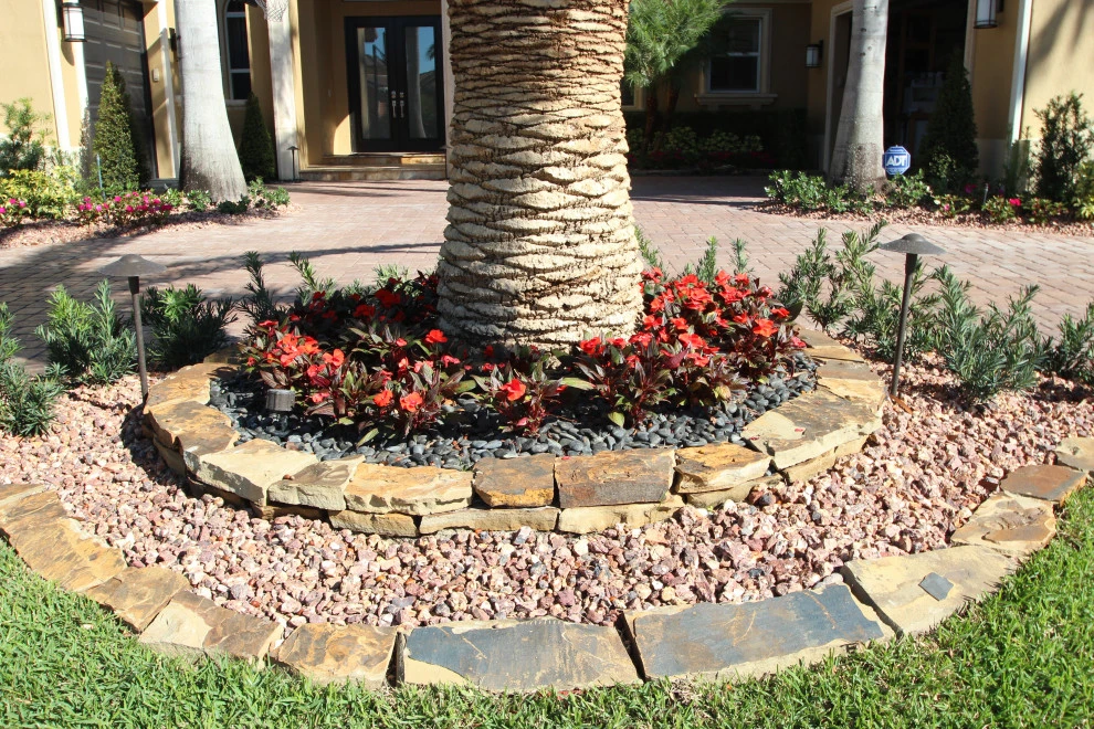 Stone Landscape Rock Border Walls by Broward Landscape, Inc. - Photo 6
