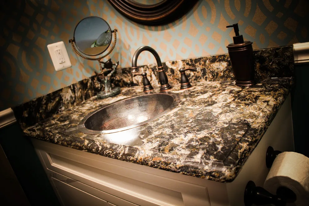 Teal Rustic Powder Bath by Angela Porter - Photo 12