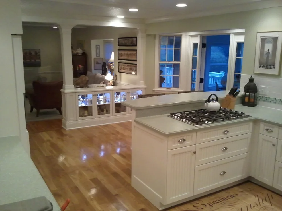 Aqua Corian with White Cabinets by Dimensions In Wood Inc - Photo 6
