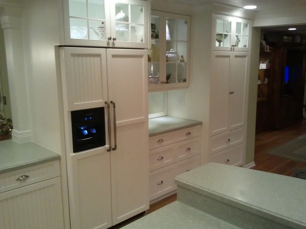 Aqua Corian with White Cabinets by Dimensions In Wood Inc - Photo 4
