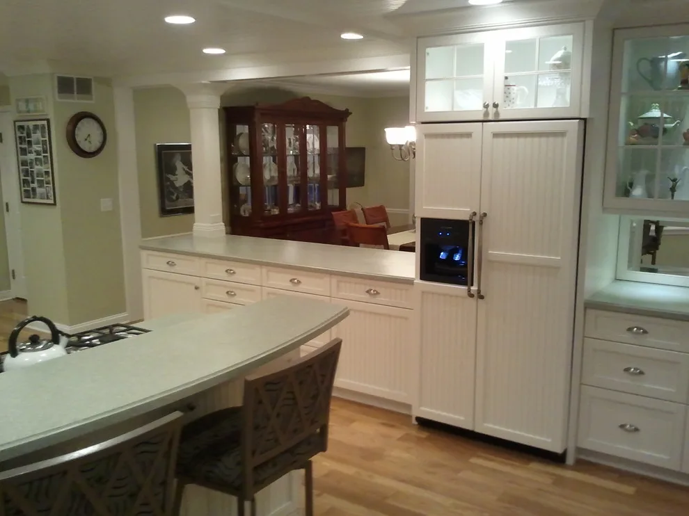 Aqua Corian with White Cabinets by Dimensions In Wood Inc - Photo 7