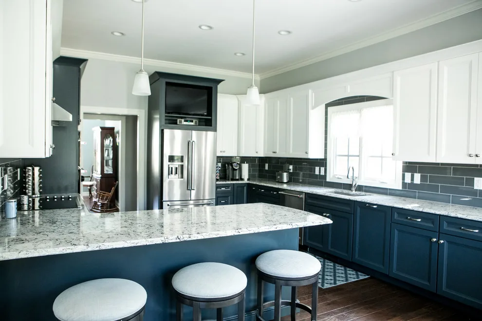Blue Tones - Kitchen, Bathroom, and Living Room Makeover by Great Kitchens & Baths - Photo 3