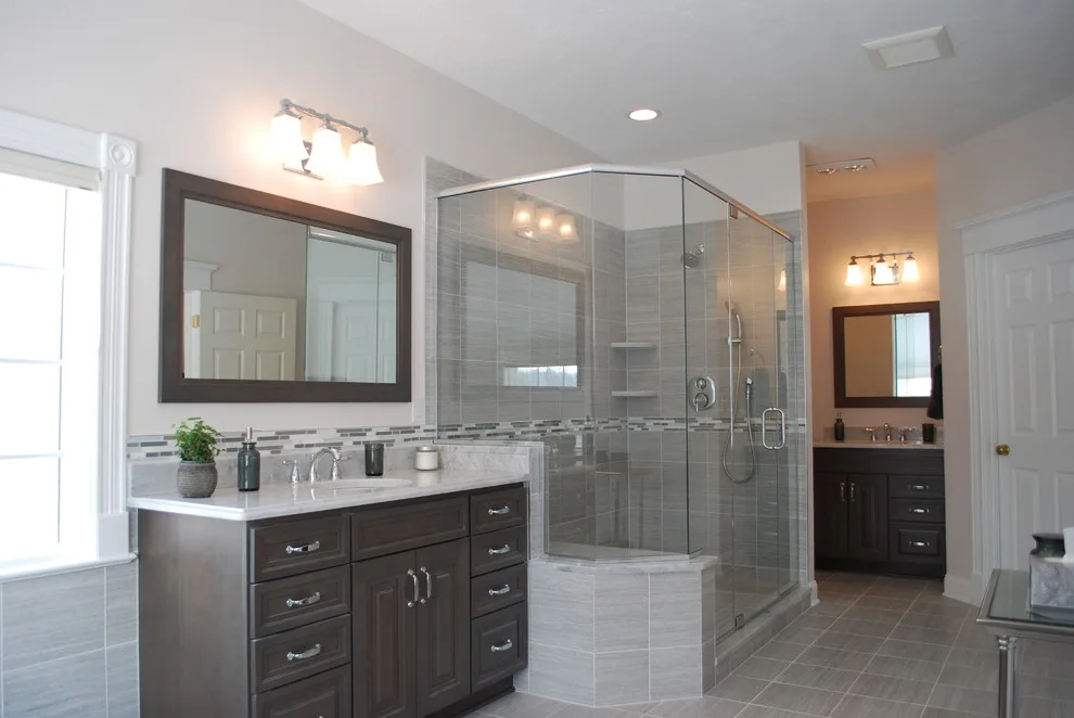 Aurora Gray Tones Master Bathroom by Kitchen And Bath Etc. - Photo 8