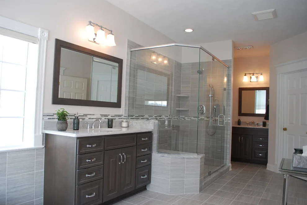 Aurora Gray Tones Master Bathroom by Kitchen And Bath Etc. - Photo 10