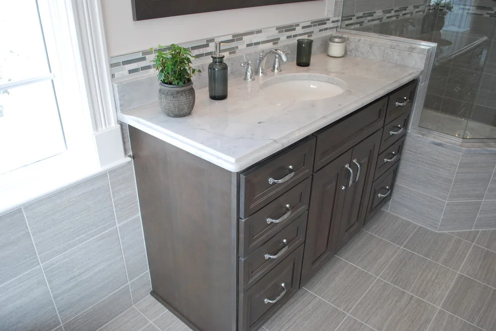 Aurora Gray Tones Master Bathroom by Kitchen And Bath Etc. - Photo 3