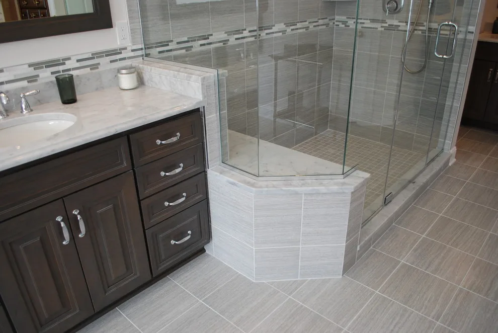 Aurora Gray Tones Master Bathroom by Kitchen And Bath Etc. - Photo 2
