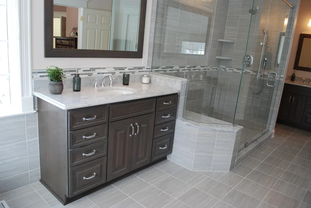 Aurora Gray Tones Master Bathroom by Kitchen And Bath Etc. - Photo 11