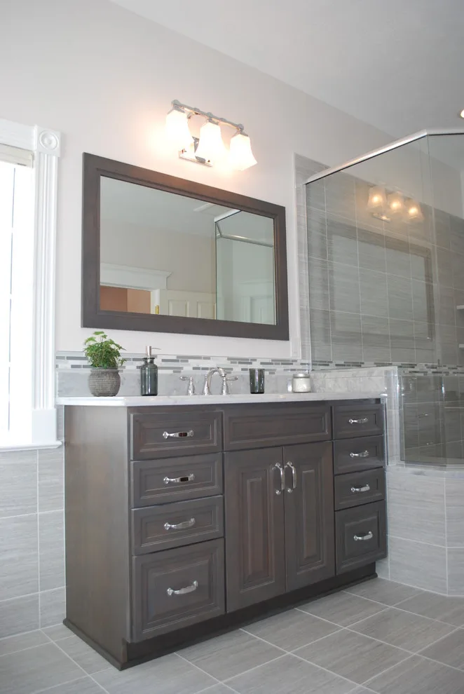 Aurora Gray Tones Master Bathroom by Kitchen And Bath Etc. - Photo 13