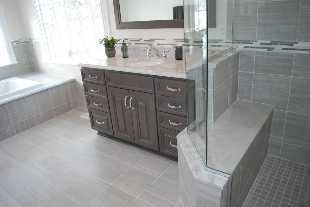 Aurora Gray Tones Master Bathroom by Kitchen And Bath Etc. - Photo 4