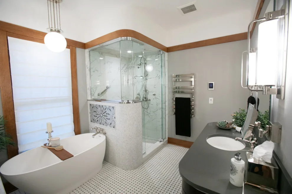 Vintage Silver Leaf Master Bath by Denise Hauser Design Co. - Photo 2