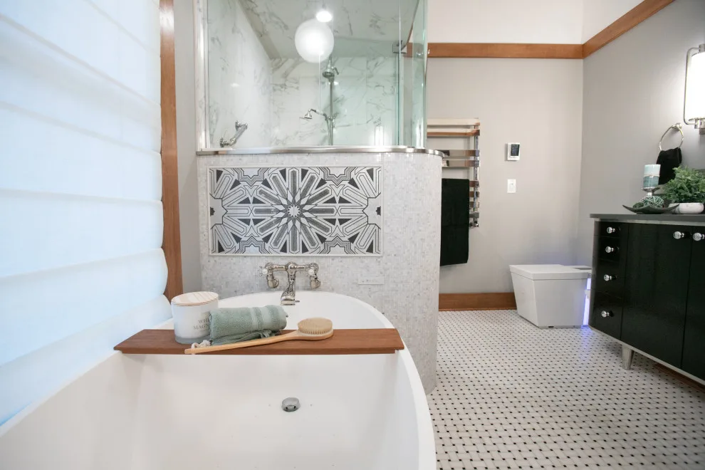 Vintage Silver Leaf Master Bath by Denise Hauser Design Co. - Photo 5