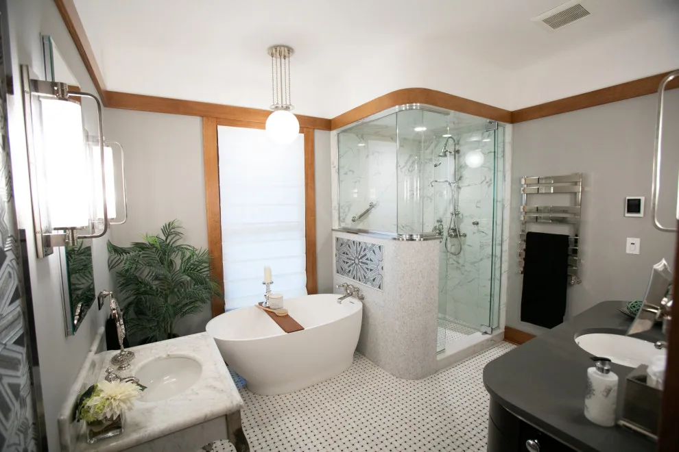 Vintage Silver Leaf Master Bath by Denise Hauser Design Co. - Photo 3