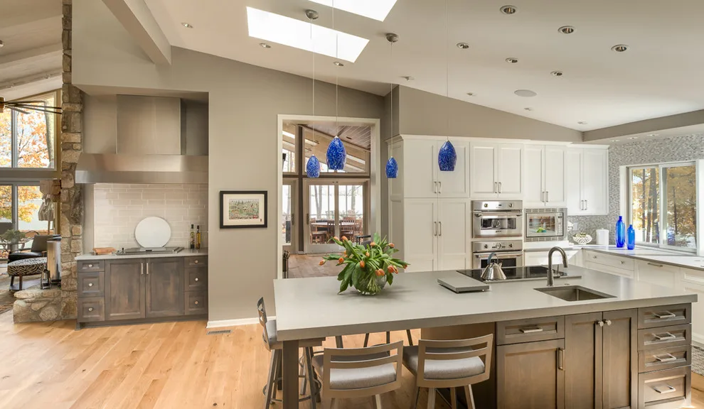 Inclined Ceiling Kitchen and Den by Adam Gibson Design - Photo 8