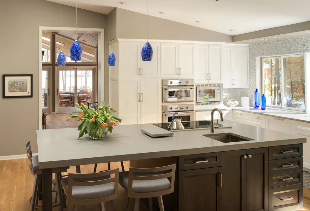 Inclined Ceiling Kitchen and Den by Adam Gibson Design - Photo 10