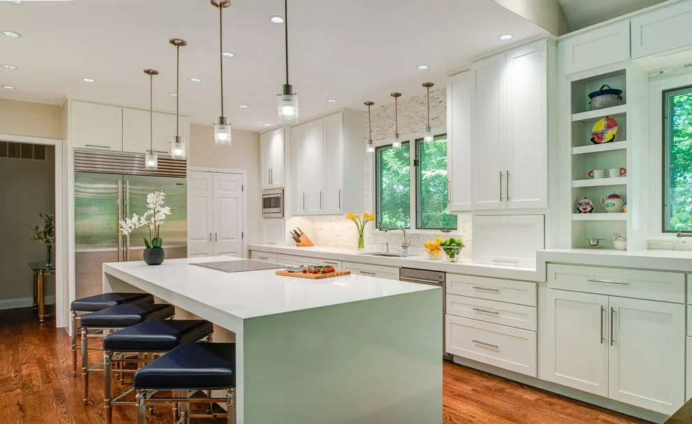 Contemporary White Kitchen by Adam Gibson Design - Photo 2