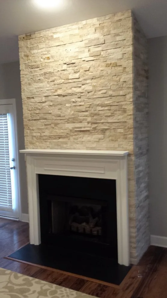 Modern Stone Hearth by Third Generation Renovation - Photo 2
