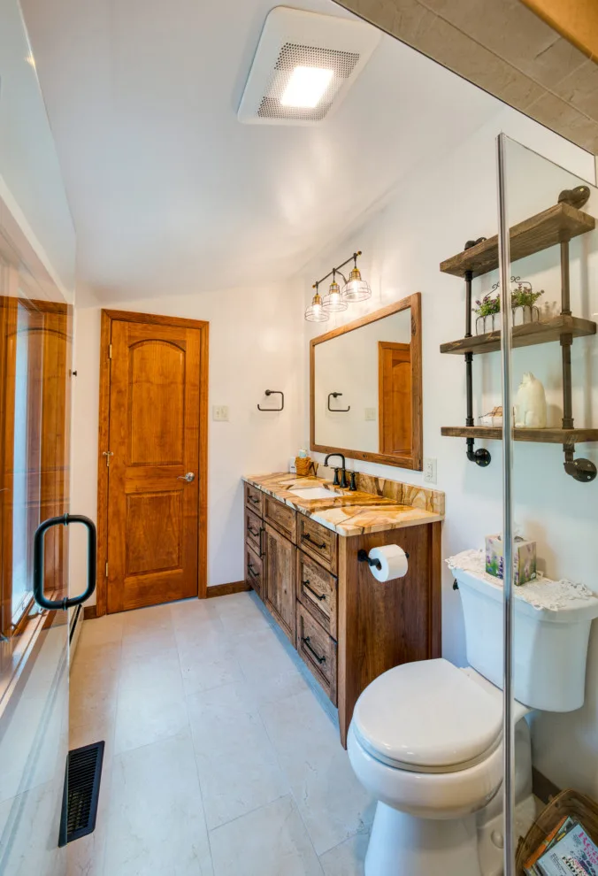 Elegant Stone Walk-In Shower by Excel Remodeling - Photo 7