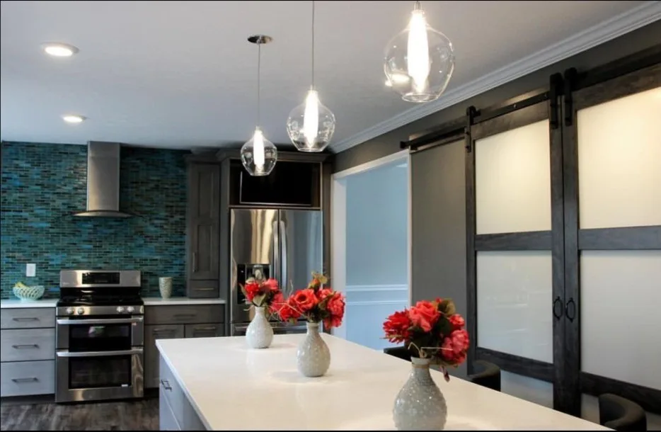 Aqua and Charcoal by Kitchen & Bath Designs By Leah LLC - Photo 2