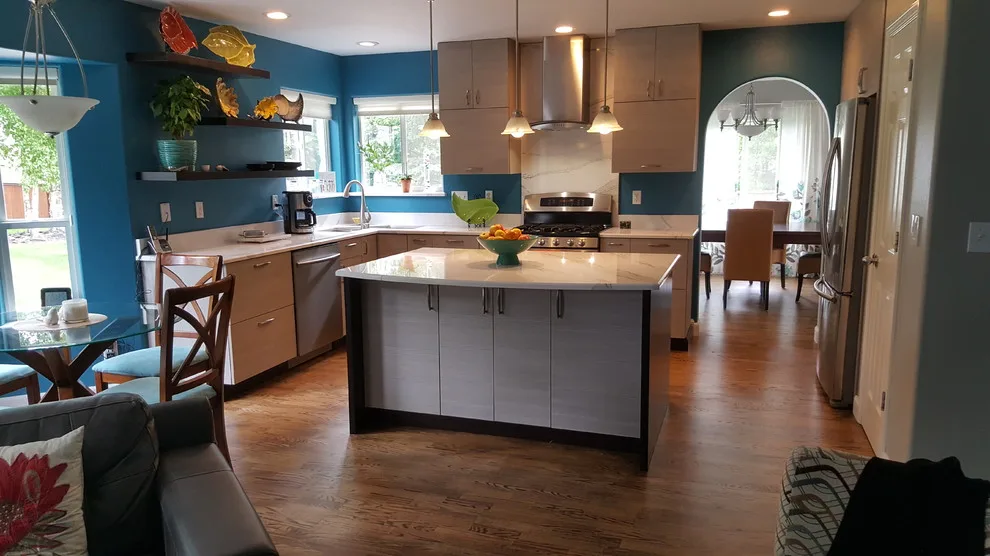 Modern Two-Tone Kitchen with Optimal Space Utilization and Highlight Features by Jamie Tamanaha With Florcraft Carpet One - Photo 3