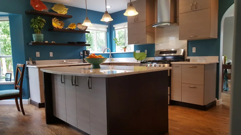 Modern Two-Tone Kitchen with Optimal Space Utilization and Highlight Features by Jamie Tamanaha With Florcraft Carpet One - Photo 15