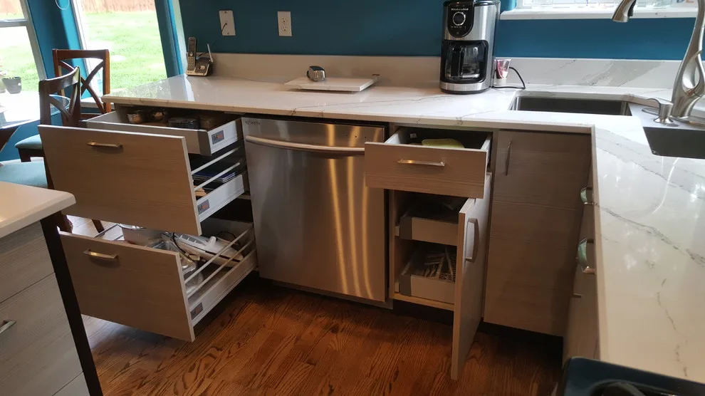 Modern Two-Tone Kitchen with Optimal Space Utilization and Highlight Features by Jamie Tamanaha With Florcraft Carpet One - Photo 8