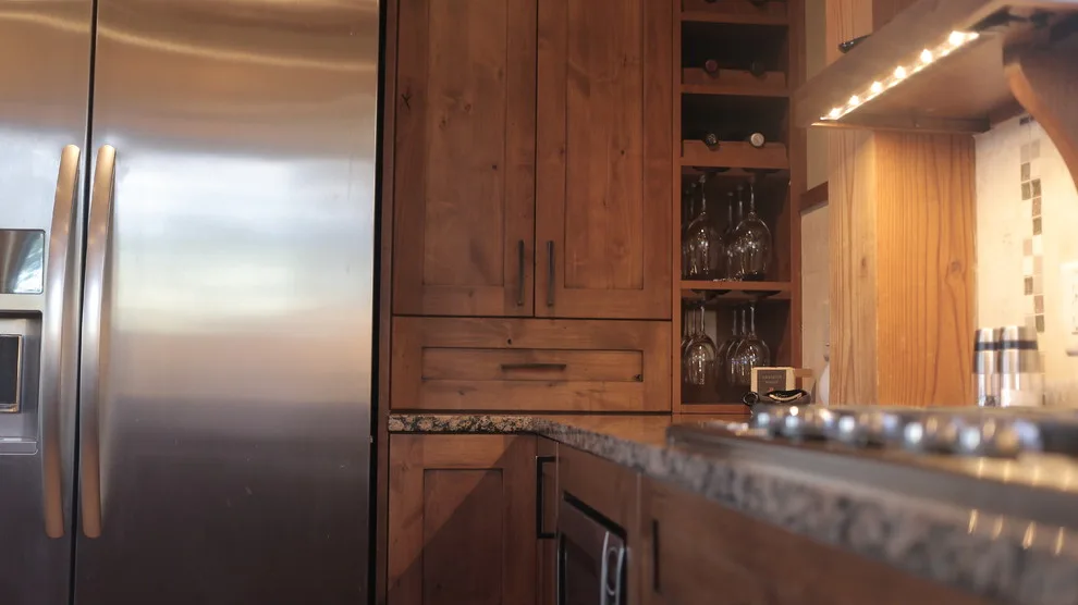 Northwest Colorado Timber Frame Kitchen by Alpine Lumber Steamboat - Photo 3