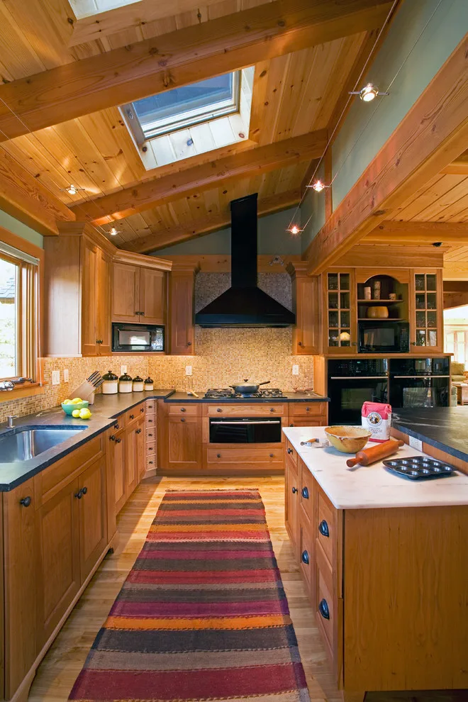 Transitional Kitchen with Timber Frame Design by Designs For Living By Wendy, LLC - Photo 2
