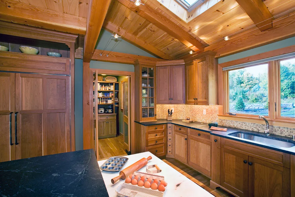 Transitional Kitchen with Timber Frame Design by Designs For Living By Wendy, LLC - Photo 3