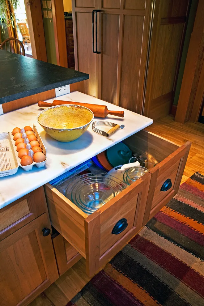 Transitional Kitchen with Timber Frame Design by Designs For Living By Wendy, LLC - Photo 6