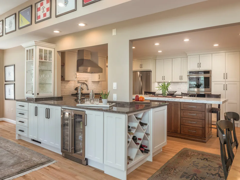 Transitional White Kitchen Featuring a Bar by Gabriela Matuchova, CKBD / HAUS 2690 DSGN - Photo 16