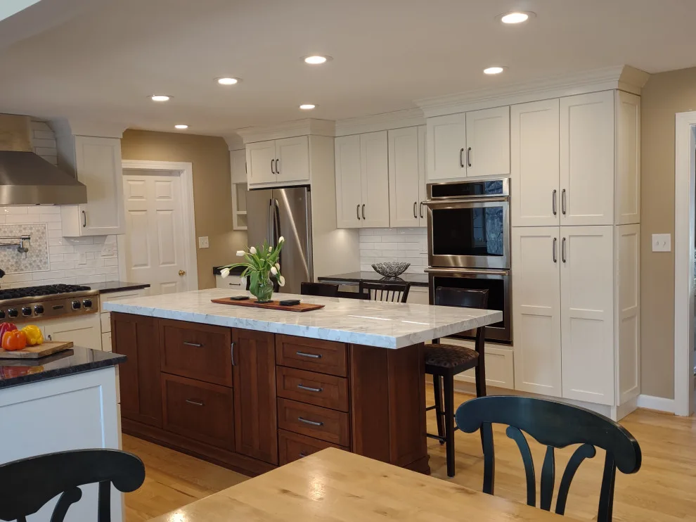 Transitional White Kitchen Featuring a Bar by Gabriela Matuchova, CKBD / HAUS 2690 DSGN - Photo 33
