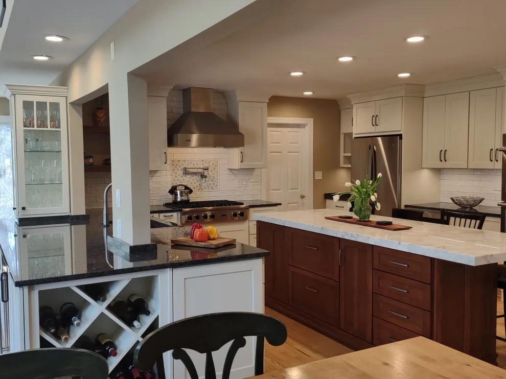 Transitional White Kitchen Featuring a Bar by Gabriela Matuchova, CKBD / HAUS 2690 DSGN - Photo 38