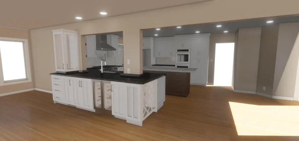 Transitional White Kitchen Featuring a Bar by Gabriela Matuchova, CKBD / HAUS 2690 DSGN - Photo 12