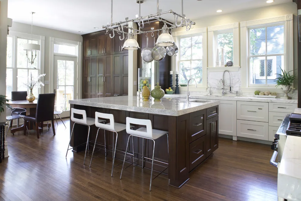 Transitional Open Plan Kitchen in Historical Oak Park by Denise Hauser Design Co. - Photo 3