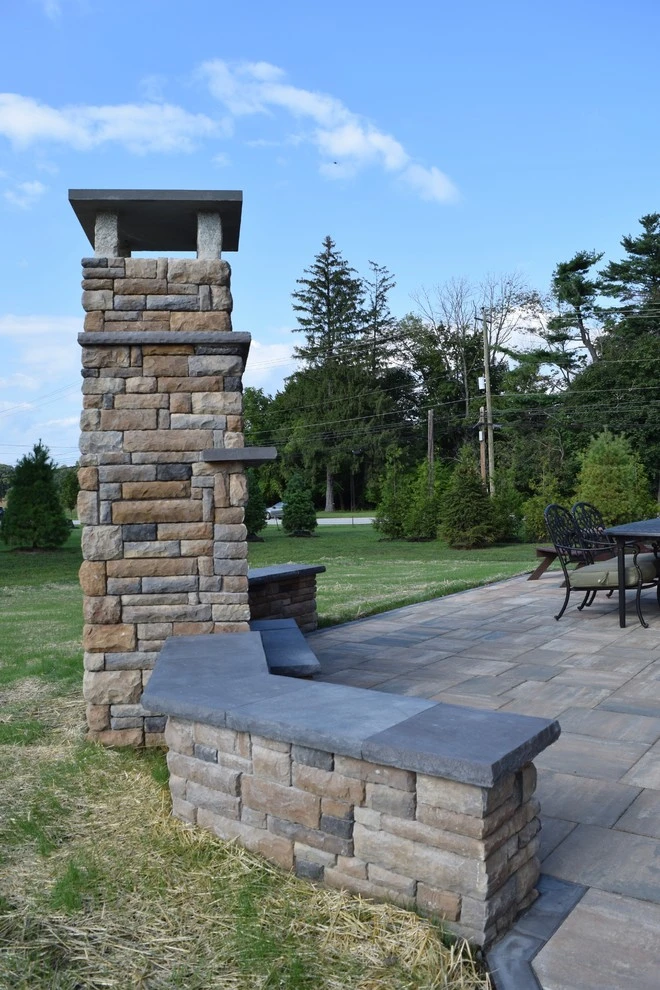 Hinchcliffe: Patio, steps/ landing, outdoor fireplace by EG Rall Jr Landscape Design & Horticultural Srvs - Photo 10