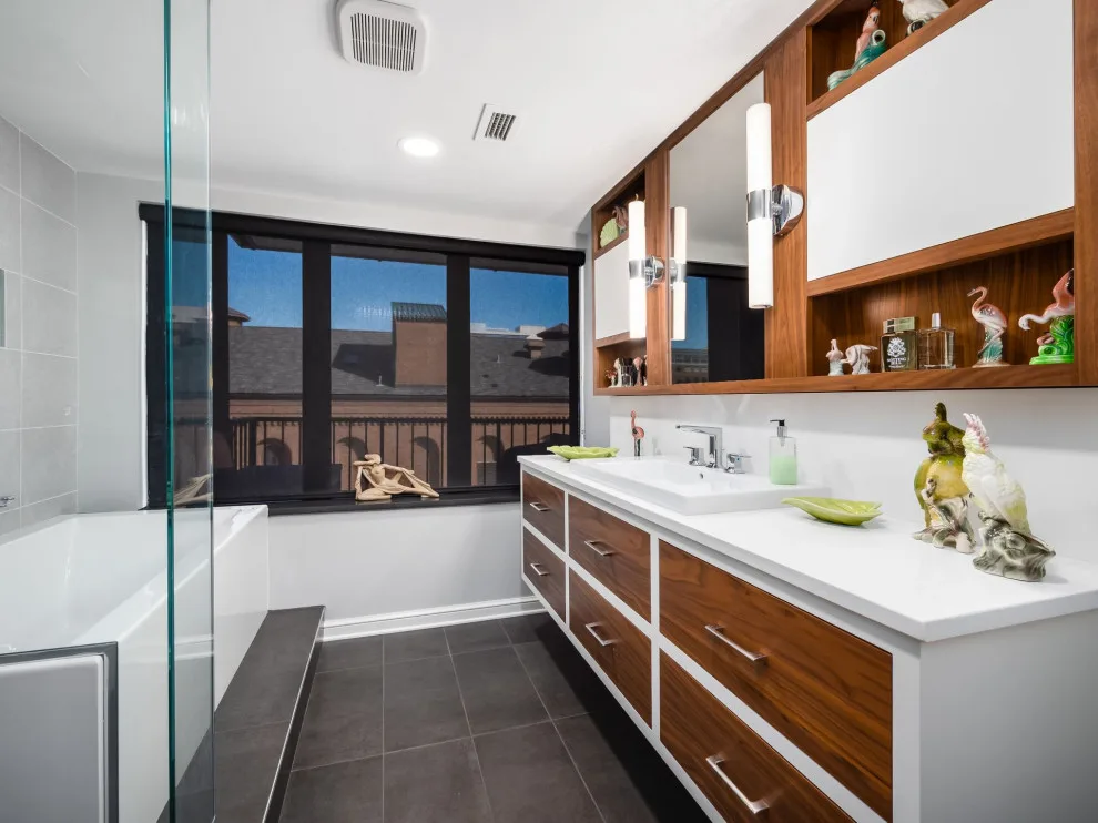 Waterford Tower Mid-Century Modern Bathroom Suite by Residence Design Build Remodel - Photo 5